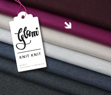 Bio Jacquard Jersey - Knit Knit - ciclamino/navy - GLAM - Hamburger Liebe